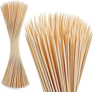 120 PCS Bamboo Marshmallow Roasting Sticks, Smores Skewers for Fire Pit, Extra Long 30 Inch Heavy Duty 5mm Thick Wooden Smores Sticks for Open Fire Pits Roaster Barbecue Hot Dog Camping Kebab Sausage