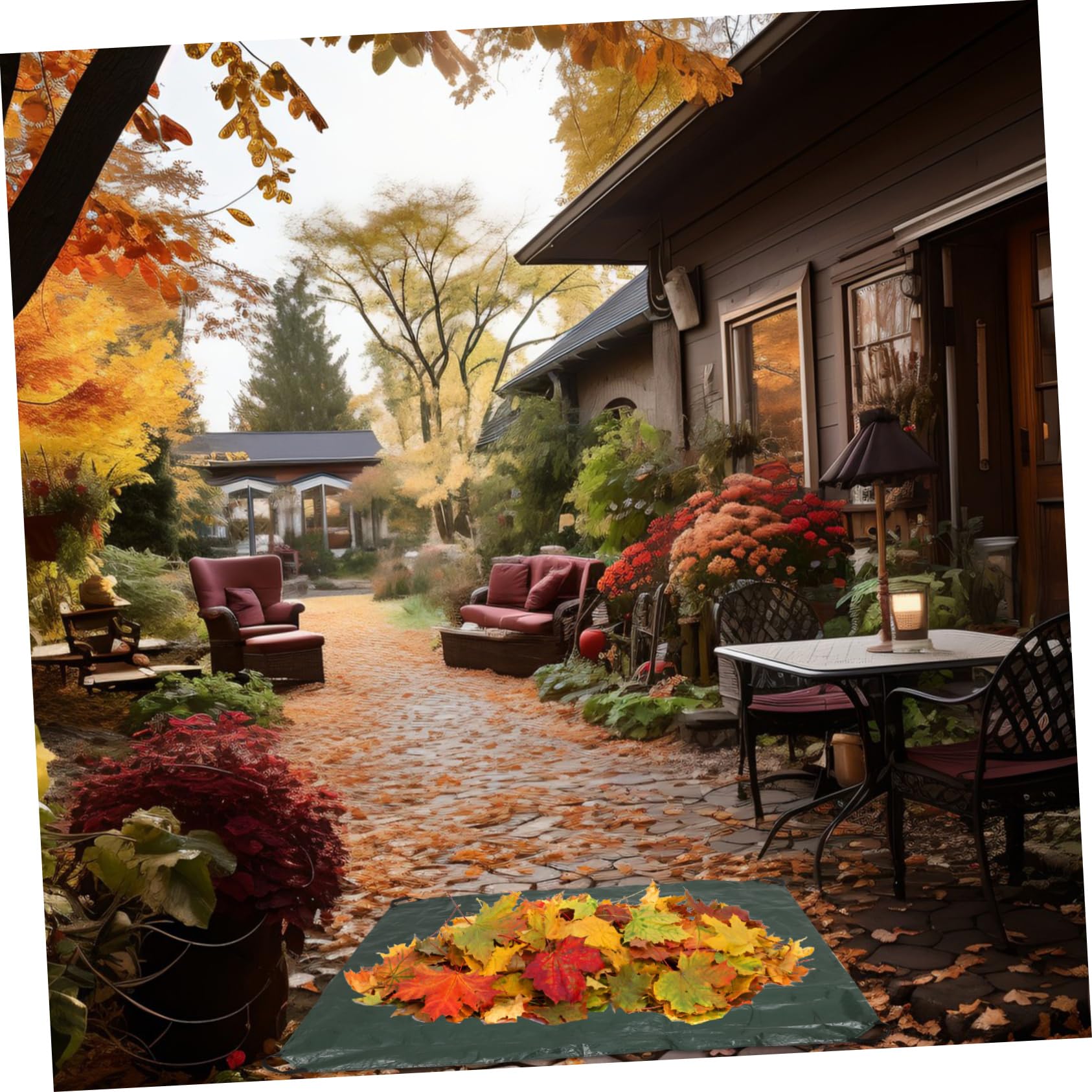 Laubsammelbeutel Herbst Mottoparty aus Pe mit Griffen für Gartenabfälle