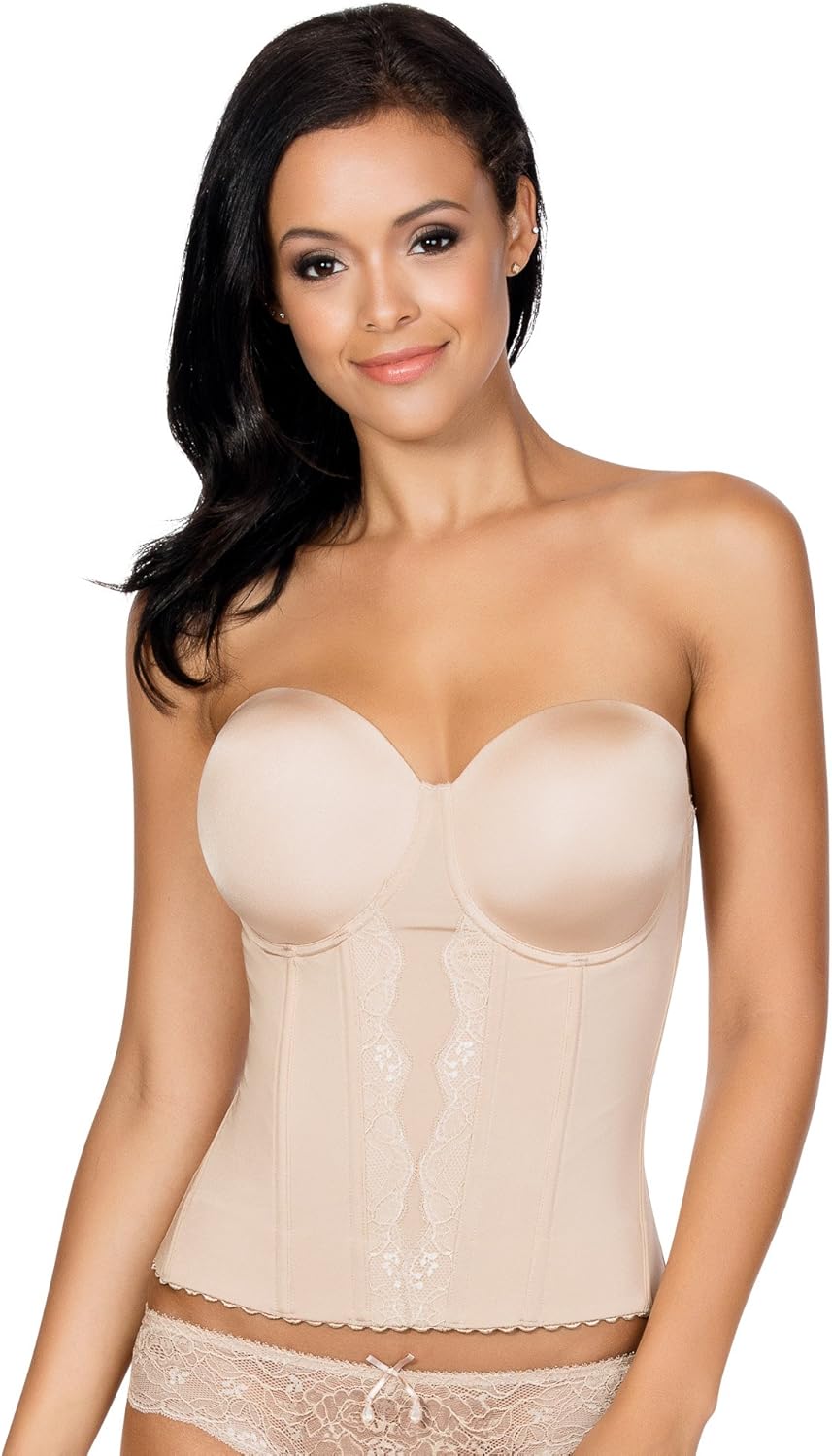 PARFAIT Elissa Low Back Bustier 42DD, Nude