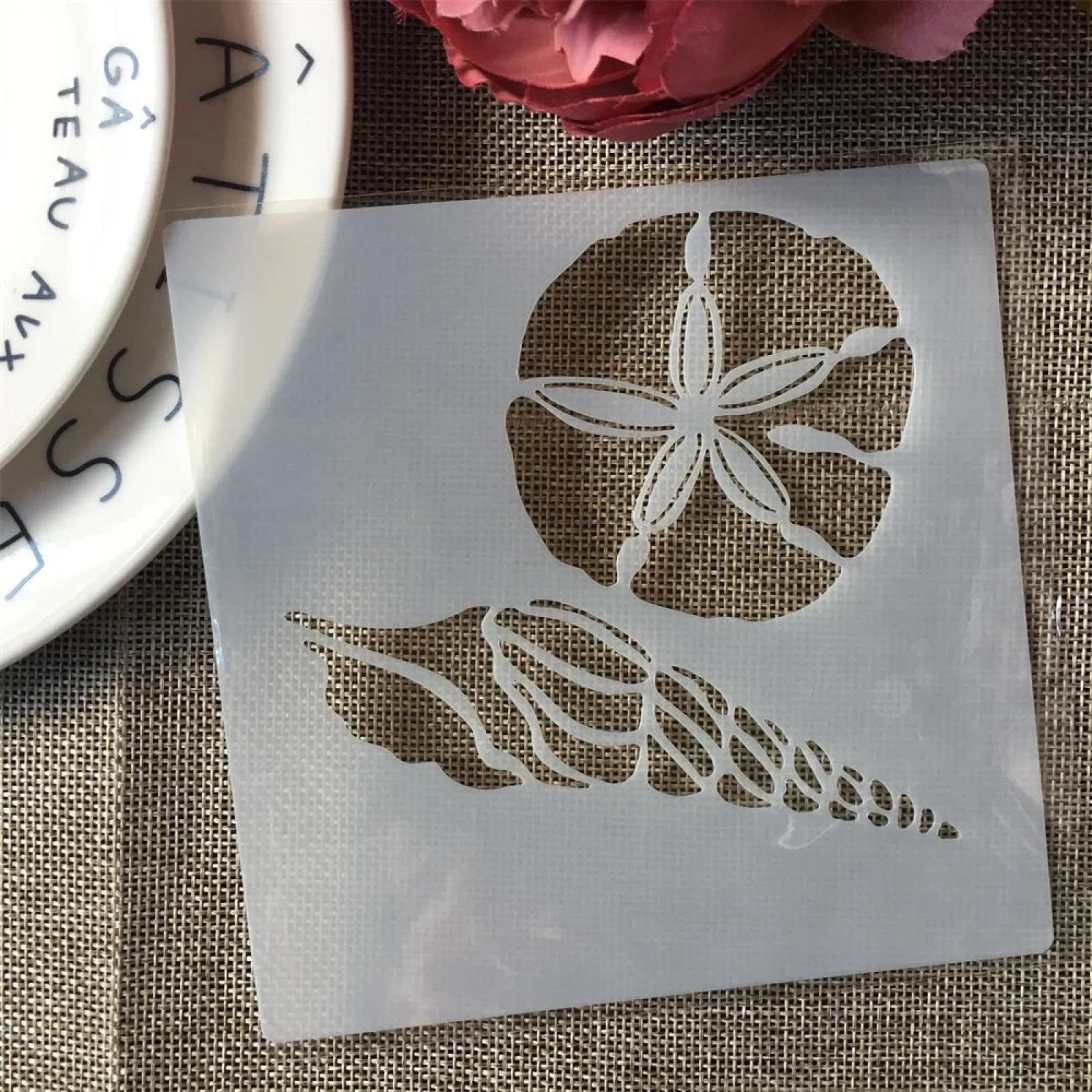 Schablonen zum Malen auf Holz, Schablonen-Set zum Malen auf Leinwand, wiederverwendbare Schablonen für Tür, Heimdekoration, 13 cm, 9 Stück