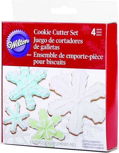 Wilton de metal copo de nieve juego de 4