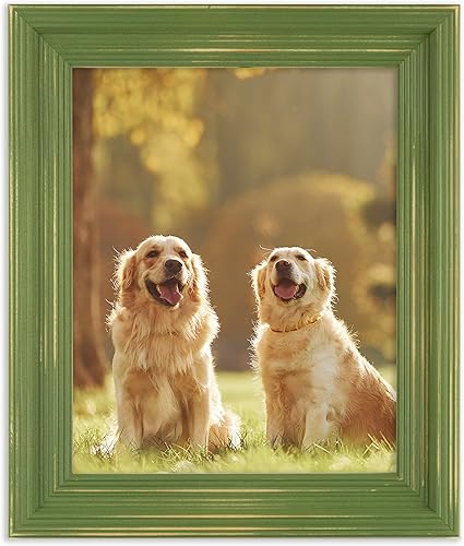 Miniatura 4 de The Rusty Roof - Marco de fotos de madera maciza color verde frondoso de 16 x 20 pulgadas