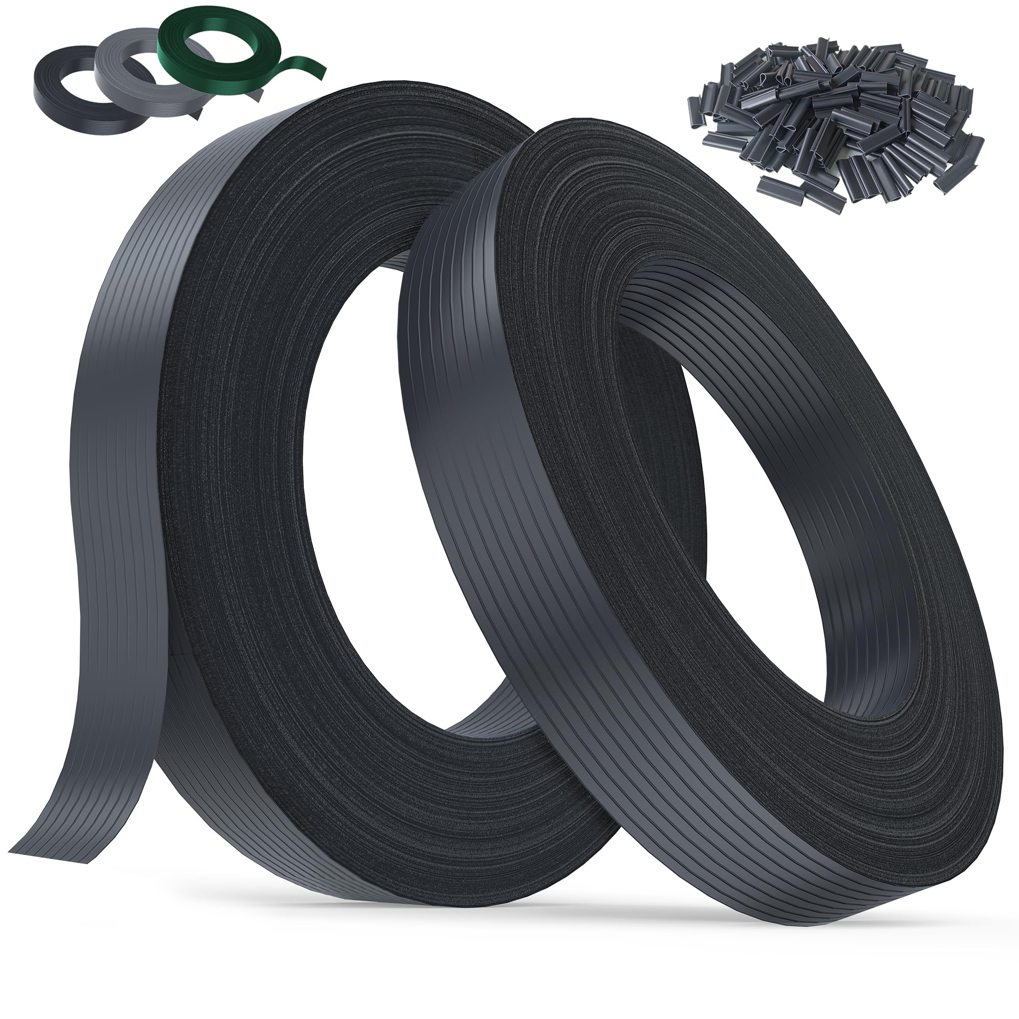 JORON - Kit de láminas de PVC (4,7 cm x 150 m), color negro