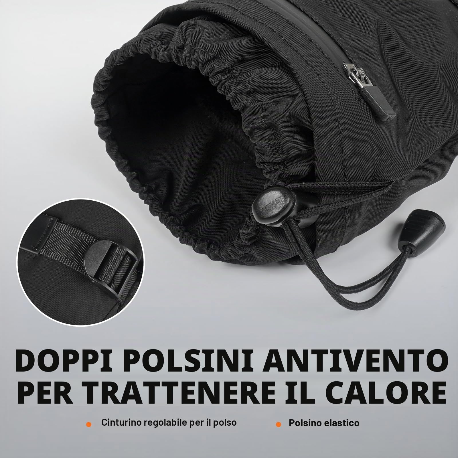 Guanti riscaldati, 5 V, 6000 mAh, ricaricabili, guanti riscaldati per uomo e donna, guanti riscaldanti elettrici antiscivolo per motociclismo, caccia, sci, lavoro all'aperto