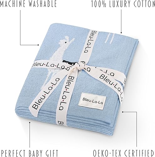 Miniatura 44 de Manta para bebé, 100 % algodón de lujo, suave, acogedora, ligera, unisex, para recepción, manta de regalo para recién nacidos, bebés y niños Oveja