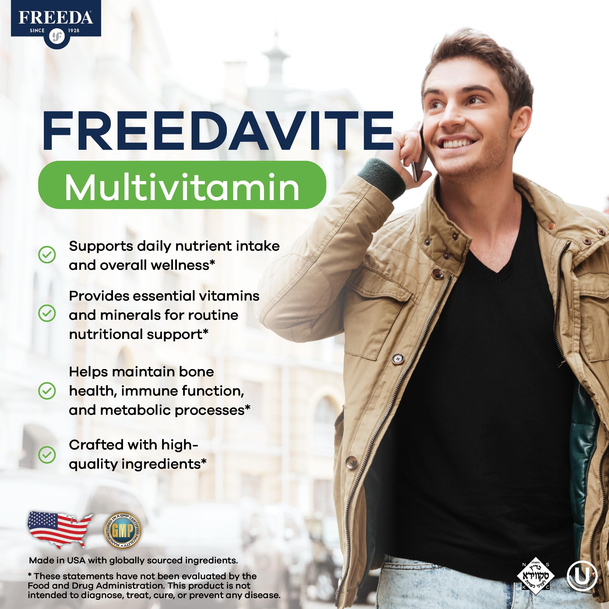 Freedavite Tiny Tablet - Moderate Multivitamin for Men and Women - Pure Vitamin A, C, D, E, B1, B2, B6, B12, Biotin, Calcium, Zinc, Iron, Magnesium, Manganese, Copper, Selenium, Iodine - 250 Count — Amazon image 8