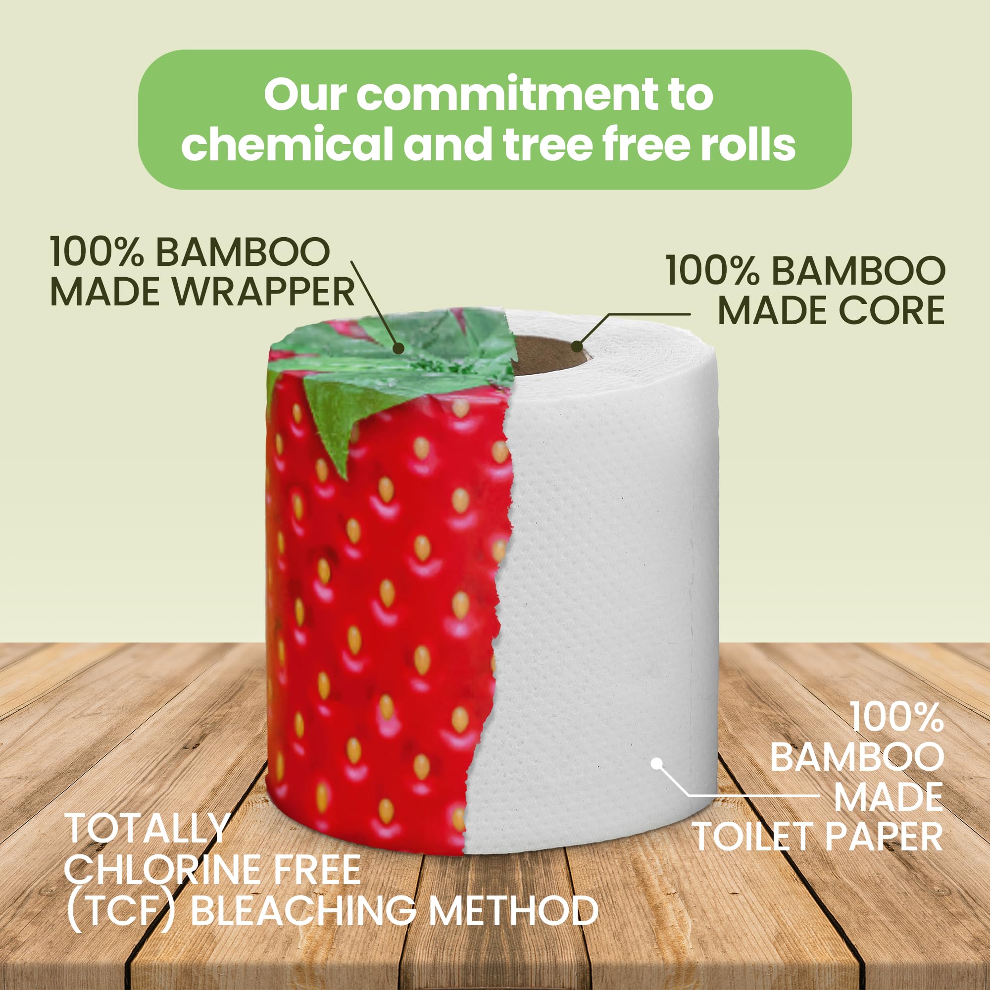 Amazon.com: Gaias Premium and Soft Fruit TP Organic Bamboo Toilet
