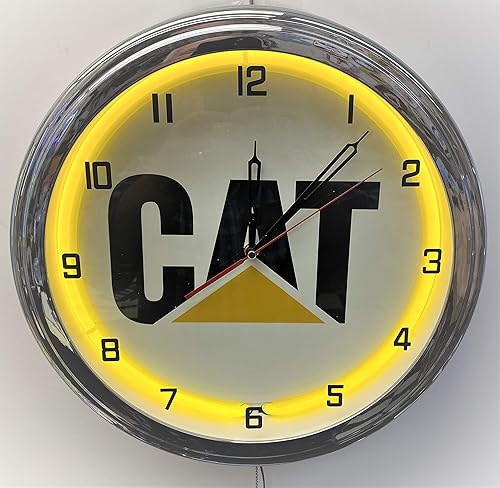 16" Caterpillar CAT Sign Single Neon Clock