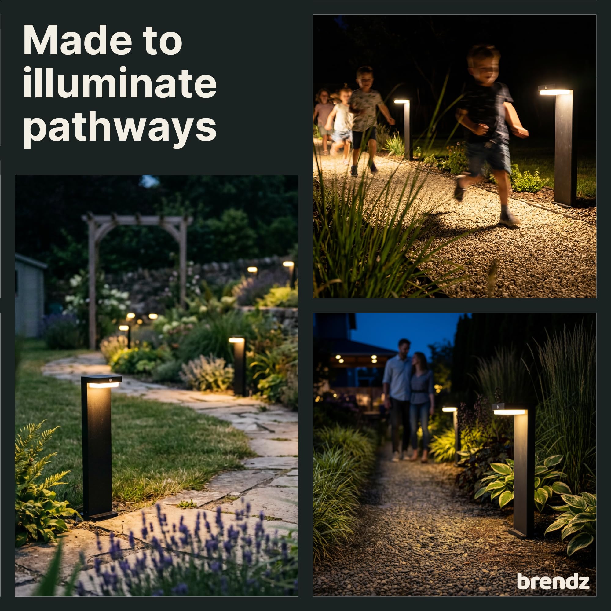 Brendz Solar Wegeleuchte, USB-C, Bewegungssensor, IP44