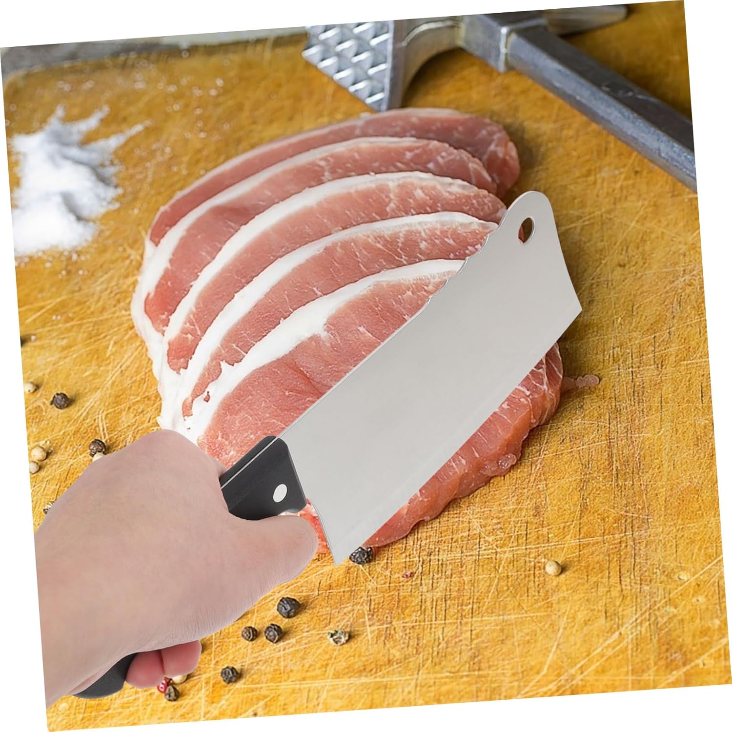 ABOOFAN 1set Stainless Steel Kitchen Knife Set Block Chef Knife Collection Heavy Duty Kitchen Scissors Included Dishwasher Safe Wear Resistant Ergonomic Handles for Professional Home Use