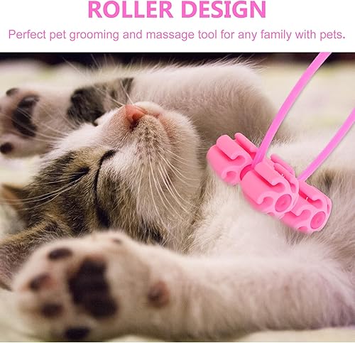 Miniatura 3 de GLEAVI Rodillo de masaje para gatos Rodillo cara de gato Masajeador de cara delgada Masajeador Rueda de desplazamiento mascota