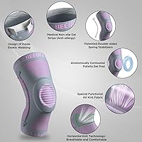 Vista 2 de NEENCA - Rodillera profesional de compresión, almohadilla de rótula, estabilizador lateral, para desgarro de menisco, ligamento anterior cruzado