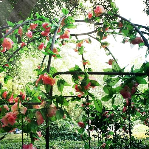 Miniatura 6 de OUTOUR glorieta de metal de 4 lados con diseño de pajarera para exteriores