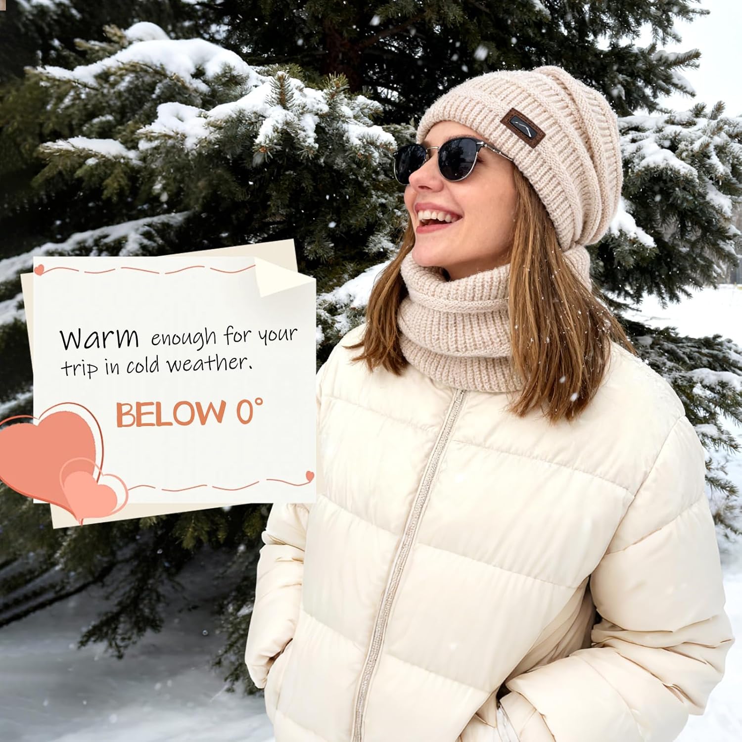 ZOORON Slouchy Beanies Hats for Men Women Cable Knit Winter Hats Chunky Beanie Skull Warm Cap - Image 6