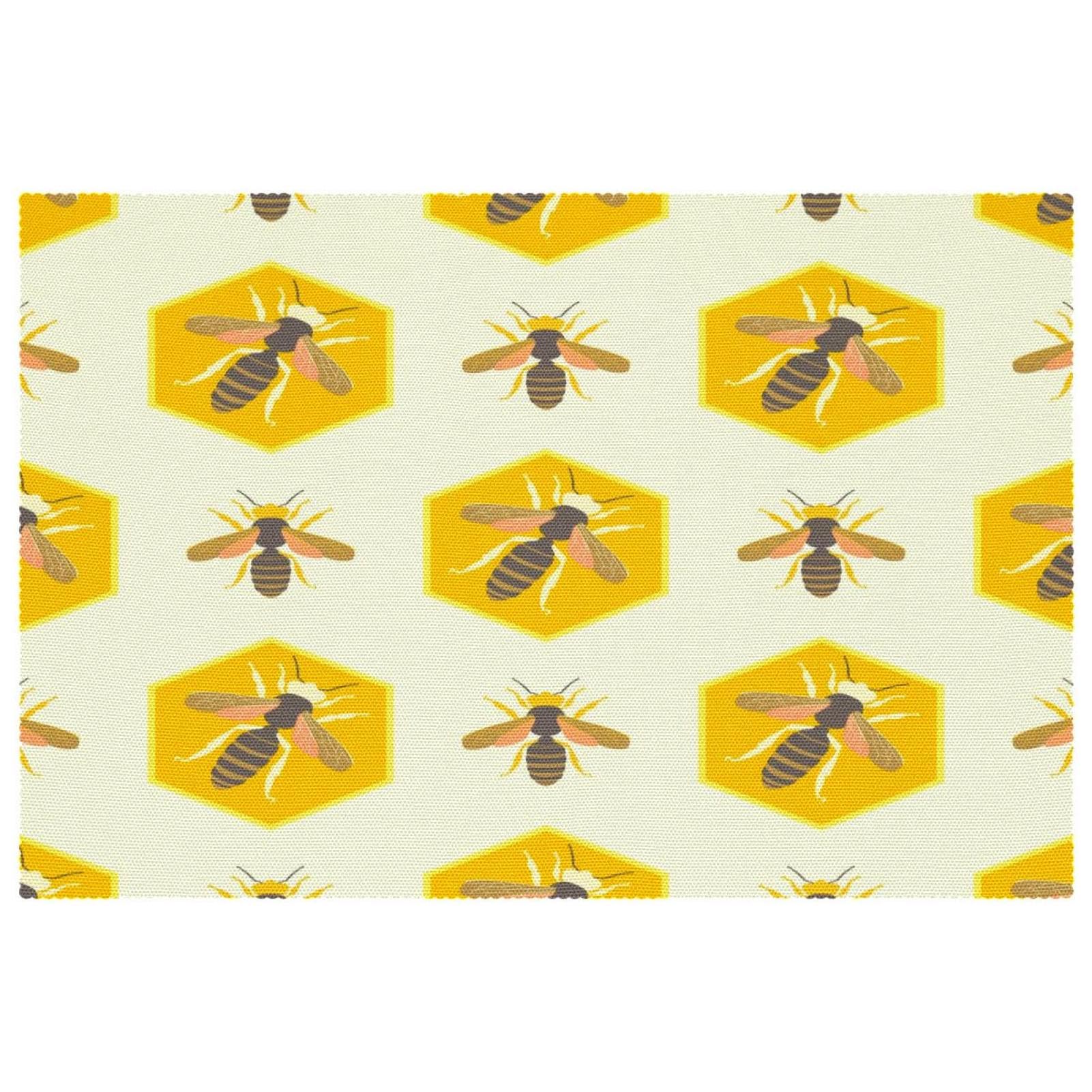 Sets de table abeille en tissu Oxford pour des repas de famille conviviaux