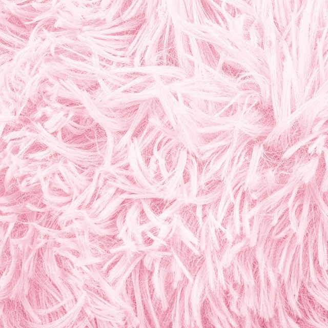 Foto 3 de 8 de SPRINGOS Cama para perros, redonda, de pelo largo, cómoda, mullida, base antideslizante (80 cm, rosa pálido)