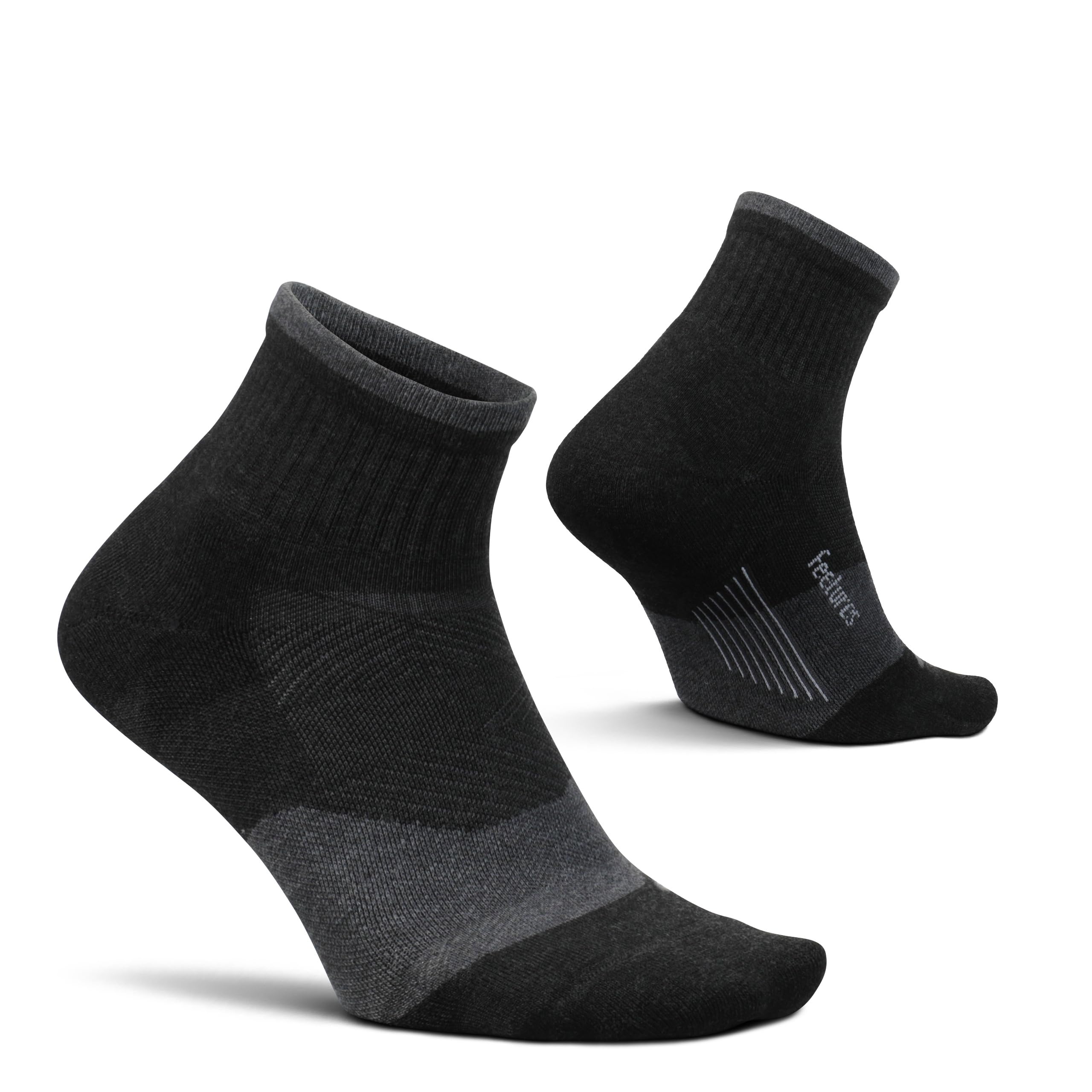 Feetures Trail Max Cushion Mini Quarter Sock - Calcetines de senderismo para hombres y mujeres