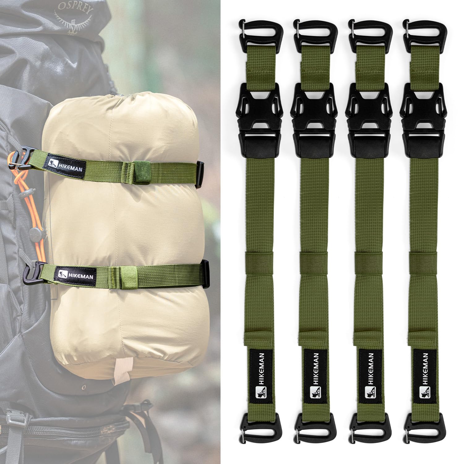 4 Pcs Tactical Molle System Backpack Straps and Buckles Set -Adjustable 19.49