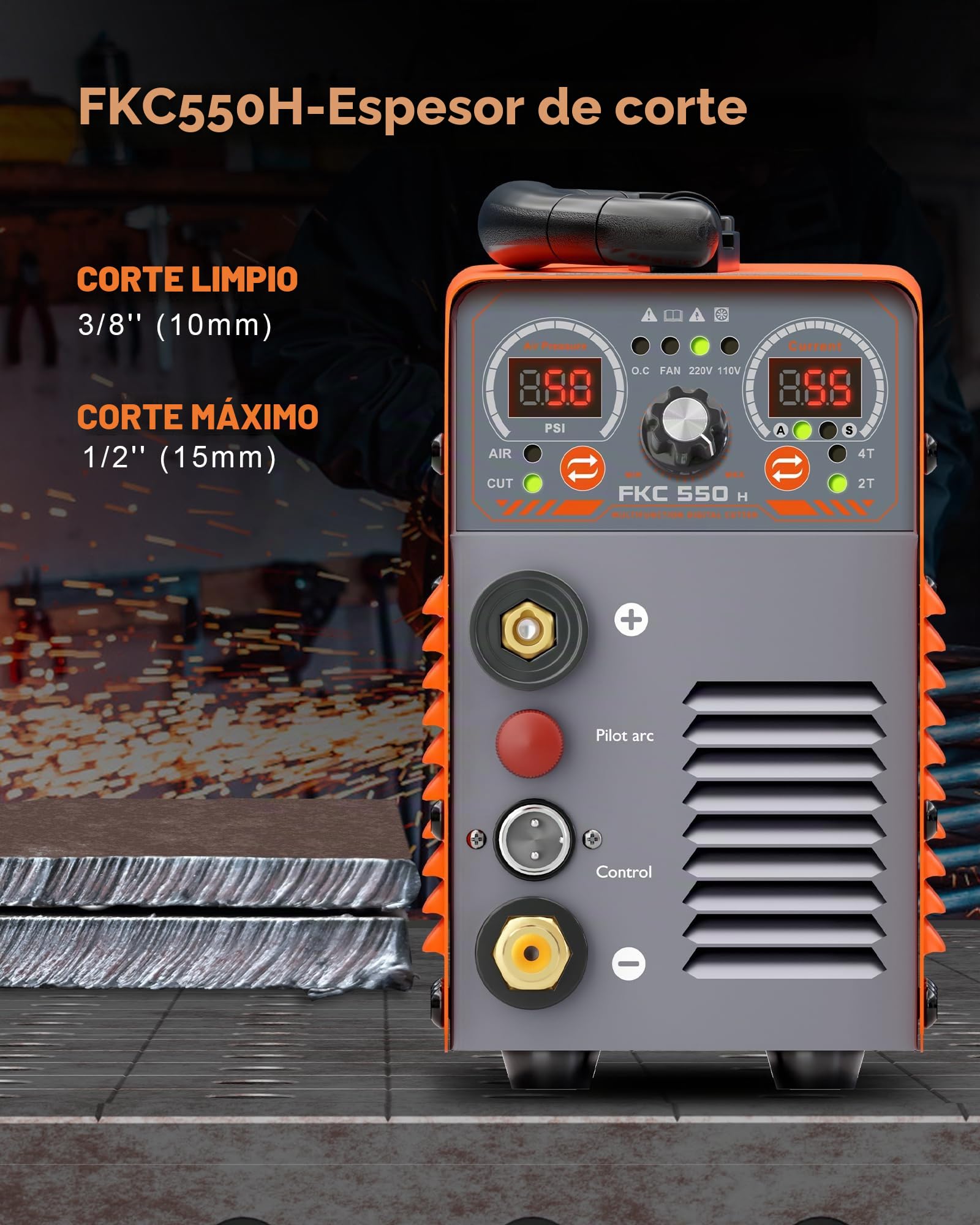 FEIFANKE 55 amperios cortador de plasma arco piloto sin contacto alta frecuencia flujo de aire IGBT 2T/4T antorcha de corte para cortar acero inoxidable aluminio y cobre