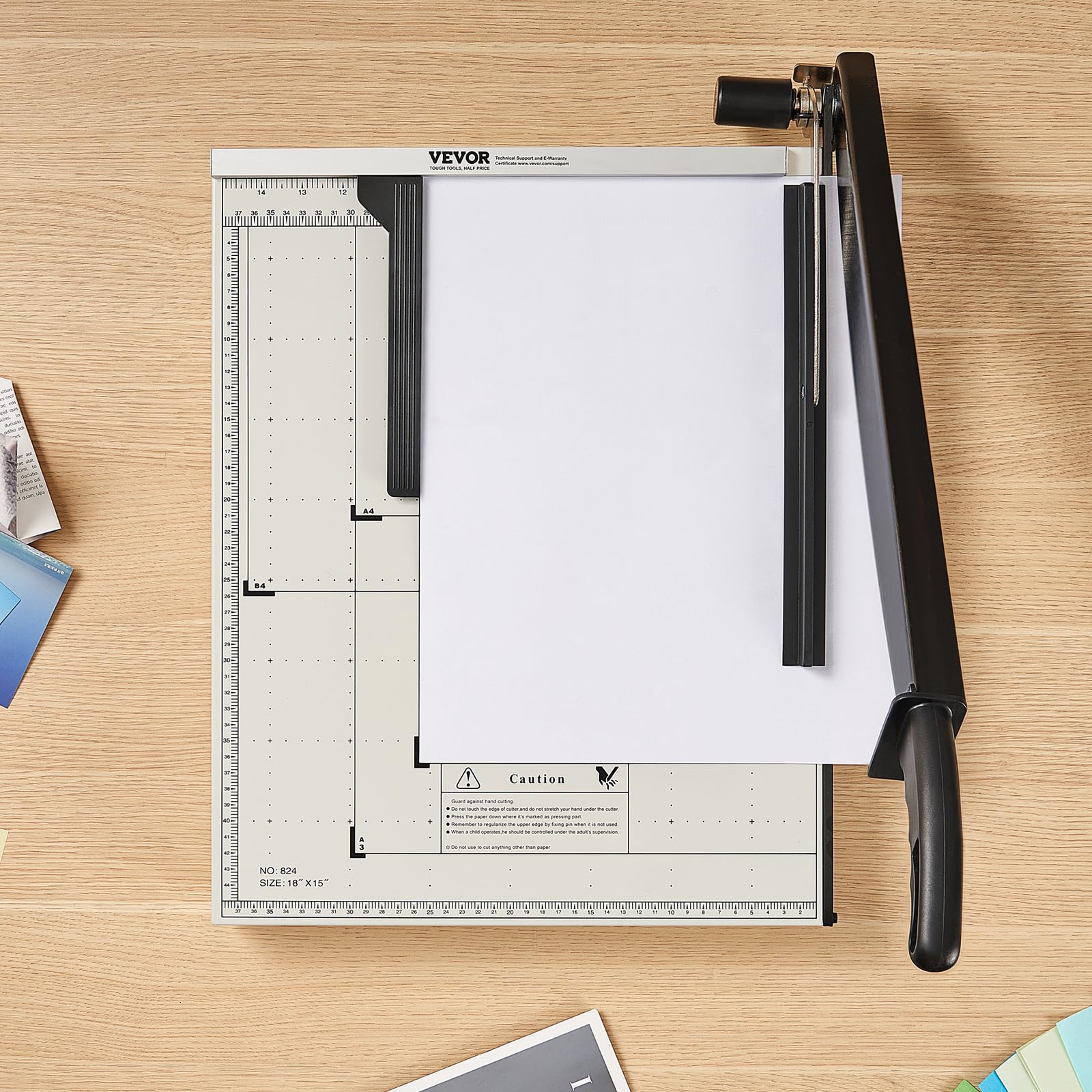 VEVOR Guillotine Papier A3 Coupe 15 Feuilles 45,7 cm avec Dispositif de Sécurité