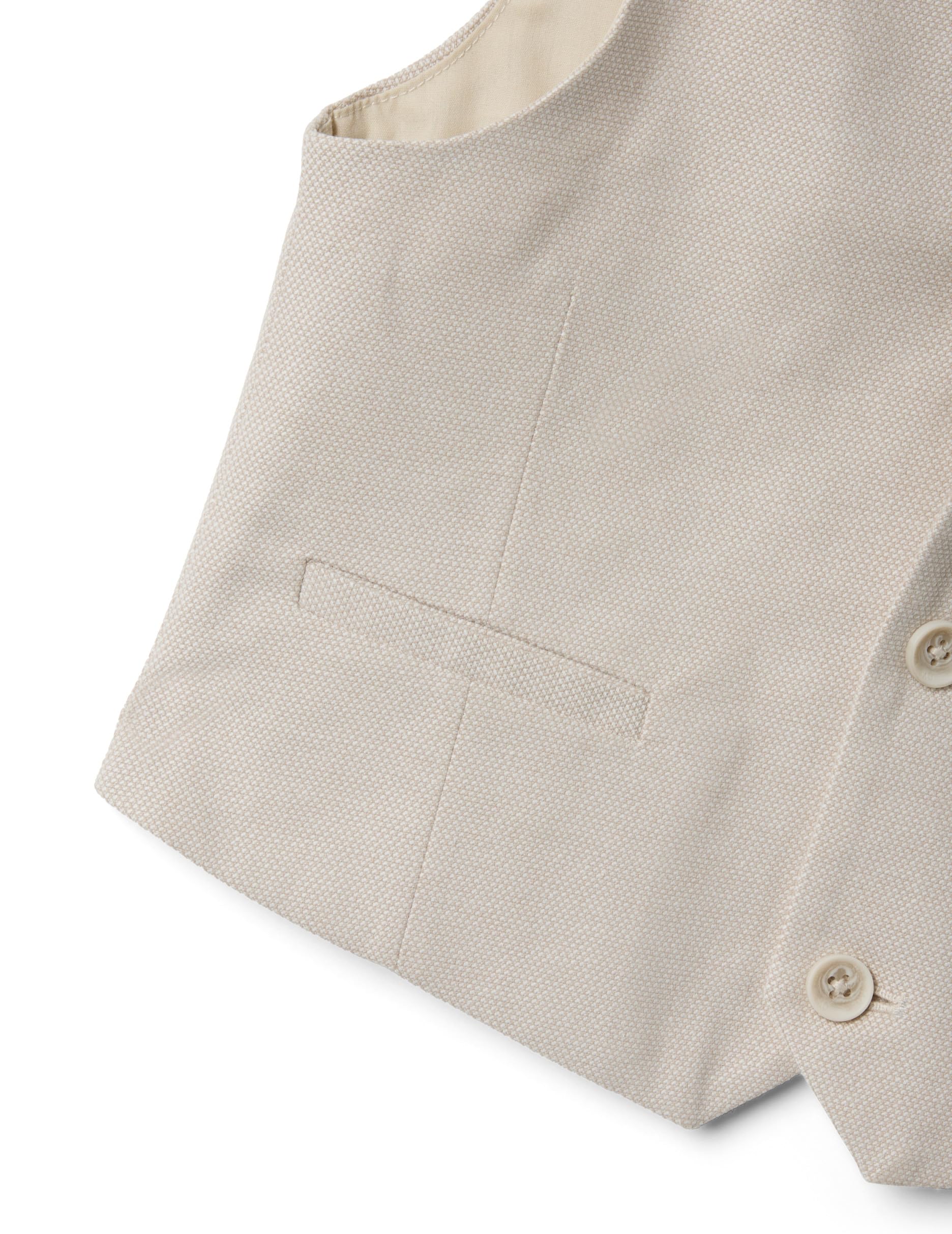 OVS KIDS Gilet beige sartoriale in cotone elasticizzato da bambino regular fit