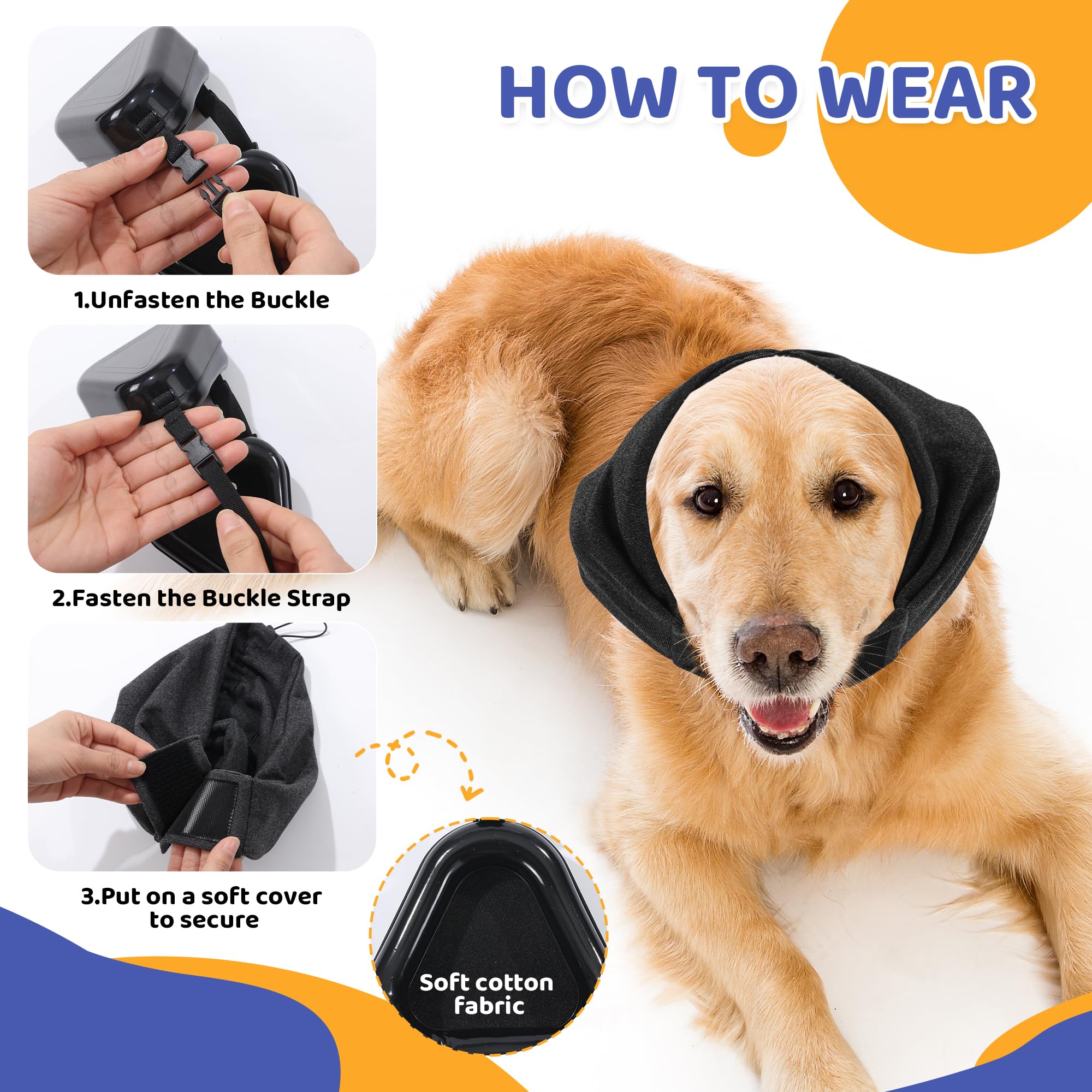 BALAPET Anti-Slip Dog Headphones Noise Cancelling with Ear Wraps, Warm Dog Ear Muffs for Noise Protection(S) 4