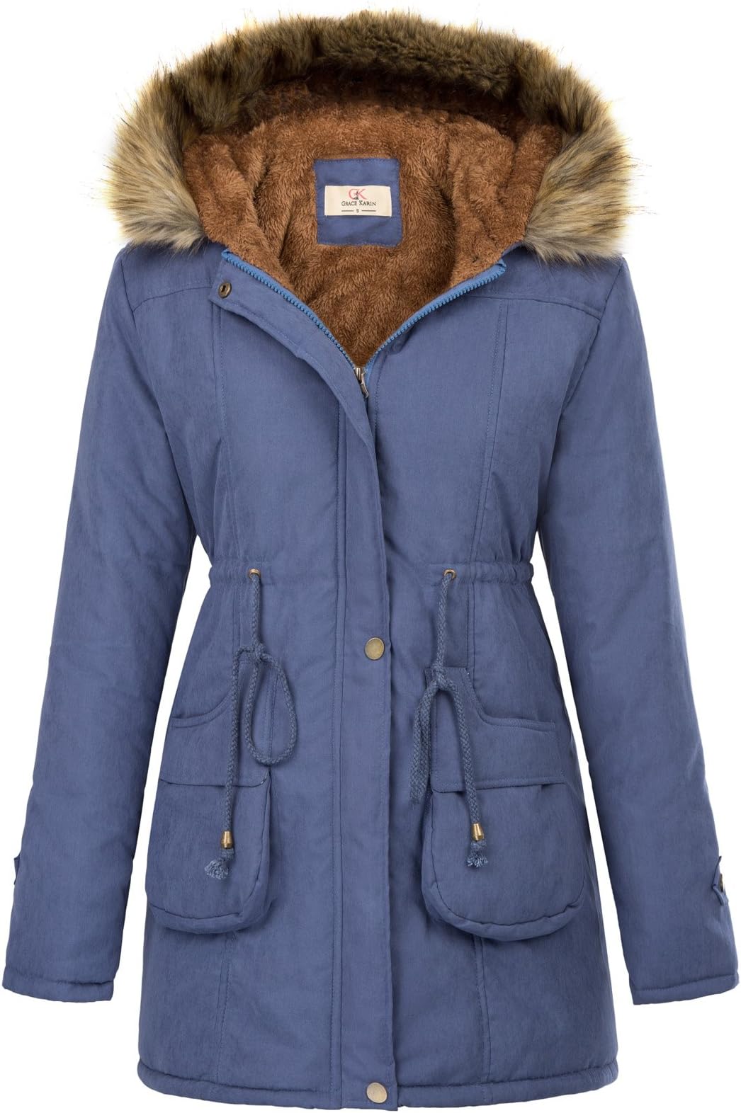 - Women's Winter Coats Fleece Parkas Anoraks Hooded Military Jacket Coats