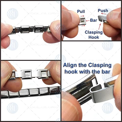 Miniatura 5 de Dolceoro Letra inicial del alfabeto, 0.354 in, tradicional, clásico, italiano, modular, de acero inoxidable