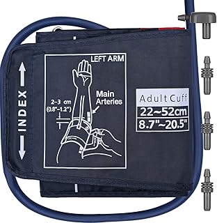 Extra Large Blood Pressure Cuff, 22-52CM BP Cuff Adult Compatible with Omron Blood Pressure Machine for Home Use, Replacement for Big Arm Large Cuff with 4 Connectors