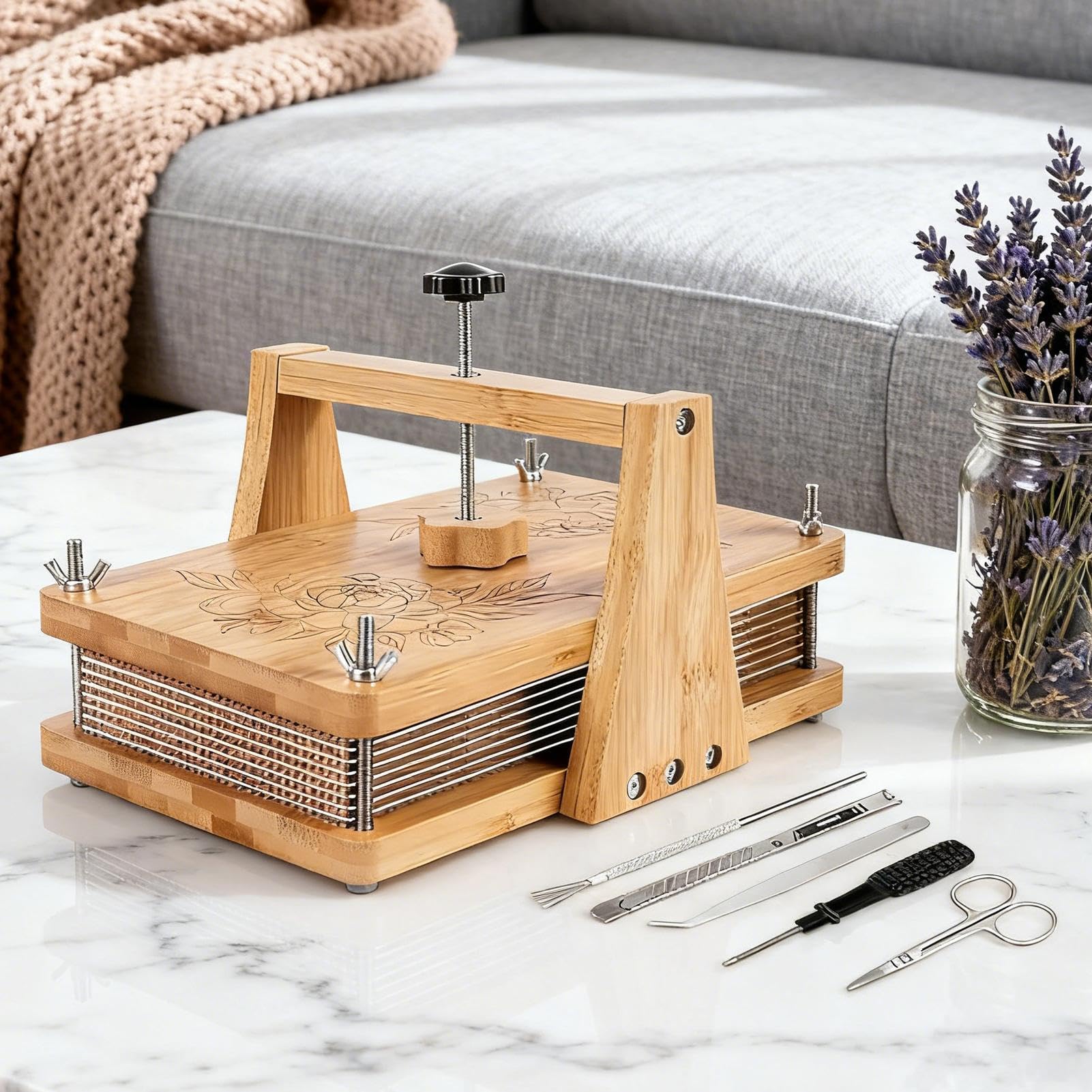 Prensa de Flores de Madera Reutilizable De Gran Tamaño Multicapa Ajustable | Kit De Prensa Para Especímenes Vegetales Con Marco para Escuela Aula Hogar Estudio Jardín Taller Jardín de Infancia