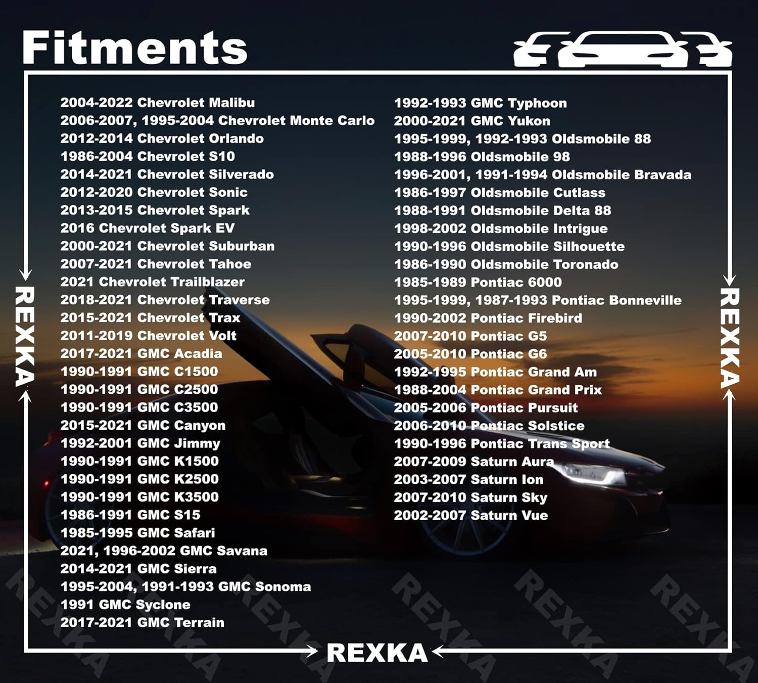 Rexka 20pcs M4.2x1.41x25 Multi-Purpose Bolt for GM Chevy 11547421 -Wheelhouse Liner Bumper Cover Floor Pan Splash Shield Air Deflector Rocker Molding Grille (Pack of 2)