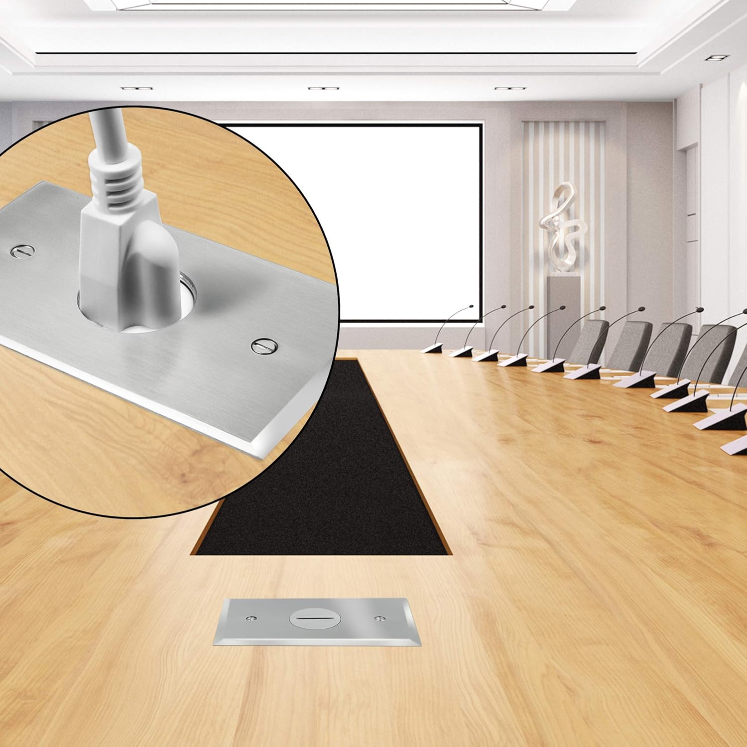 Wееklу Tор Sаlе ENERLITES Screw Cap Cover Floor Box kit, 5” x 2.87” 1-Gang, 20A Tamper-Weather Resistant Receptacle Single Outlet, Watertight Gasket, Corrosive Resistant, UL Listed, 975547-SS, Stainless Steel (705547-SS)