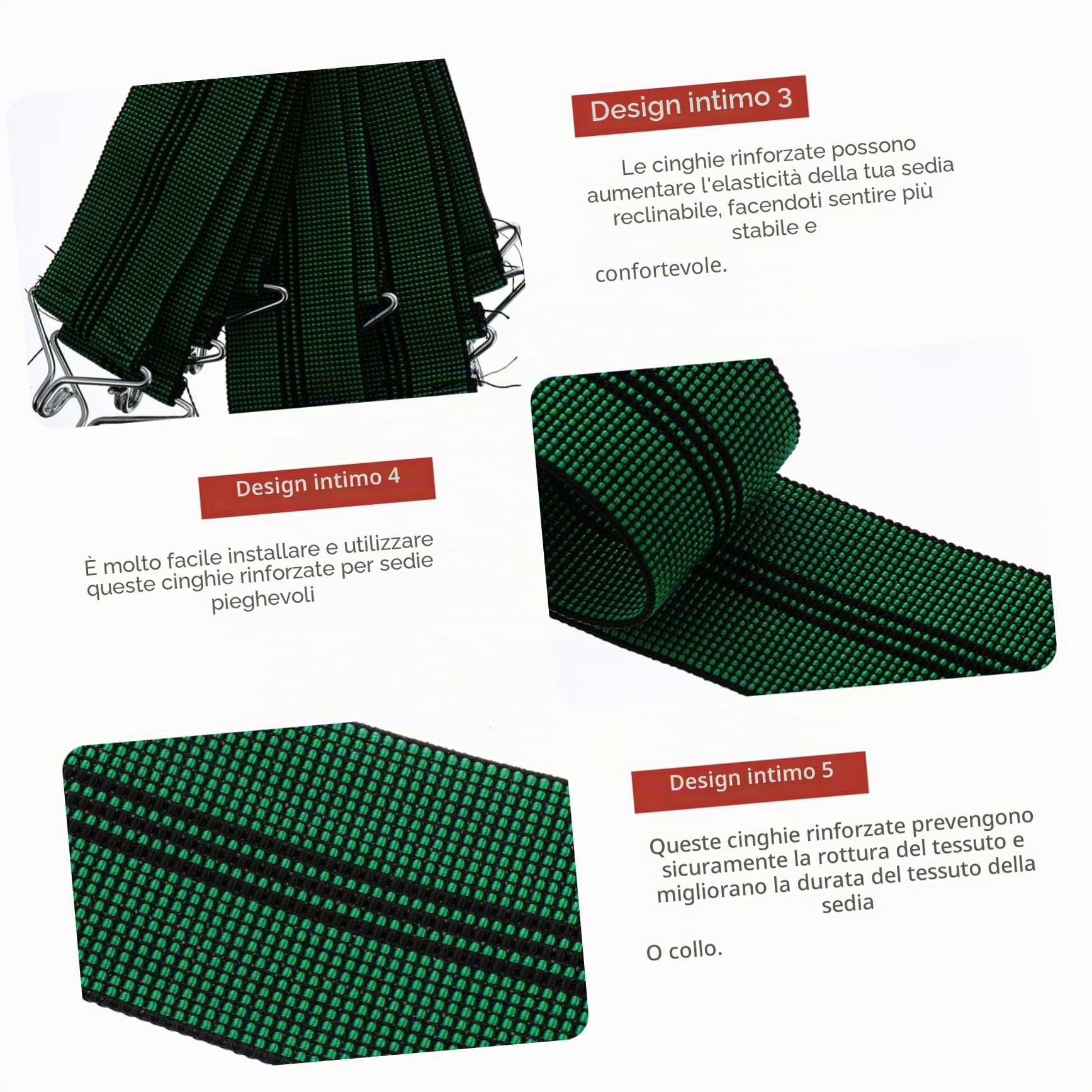 WOONEKY 10 Pezzi Corda Elastica con gancio, Telo di Ricambio Lettino Prendisole o Sdraio per Mare, Reclinabili da Cinghie Antirottura Cintura di Supporto per Sedie Pieghevoli Flessibili