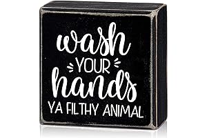 Wash Your Hands, Funny Home Bathroom Art Sign
