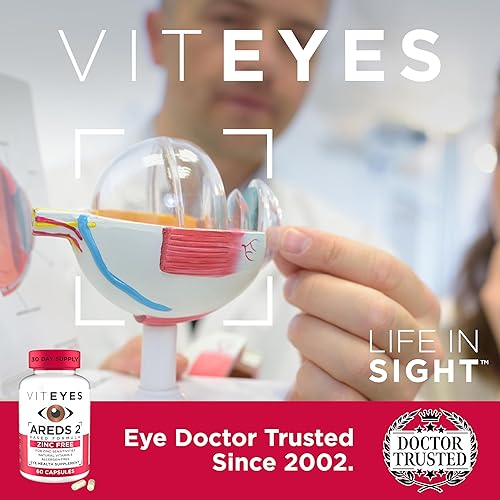 Miniatura 4 de Viteyes AREDS 2 Soporte macular sin zinc, cápsulas naturales sin alérgenos con vitamina E, vitamina C, luteína y zeaxantina, sin zinc, sin cobre