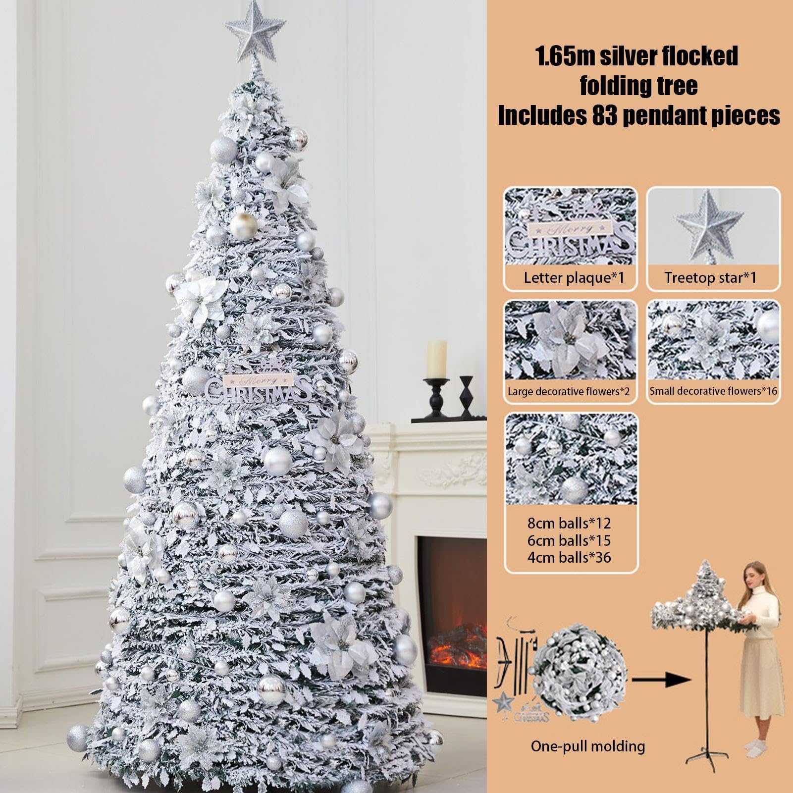Árbol De Navidad Artificial Decoración De Artificial Reutilizable Plegable