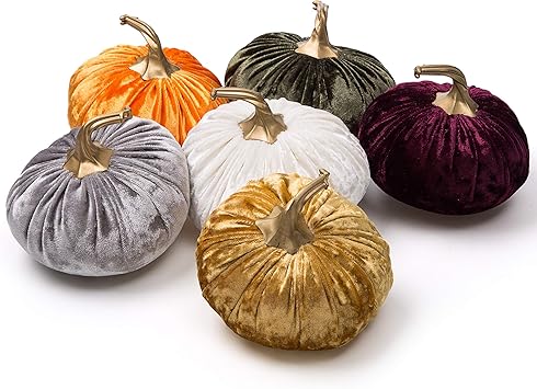Handmade Velvet Pumpkins