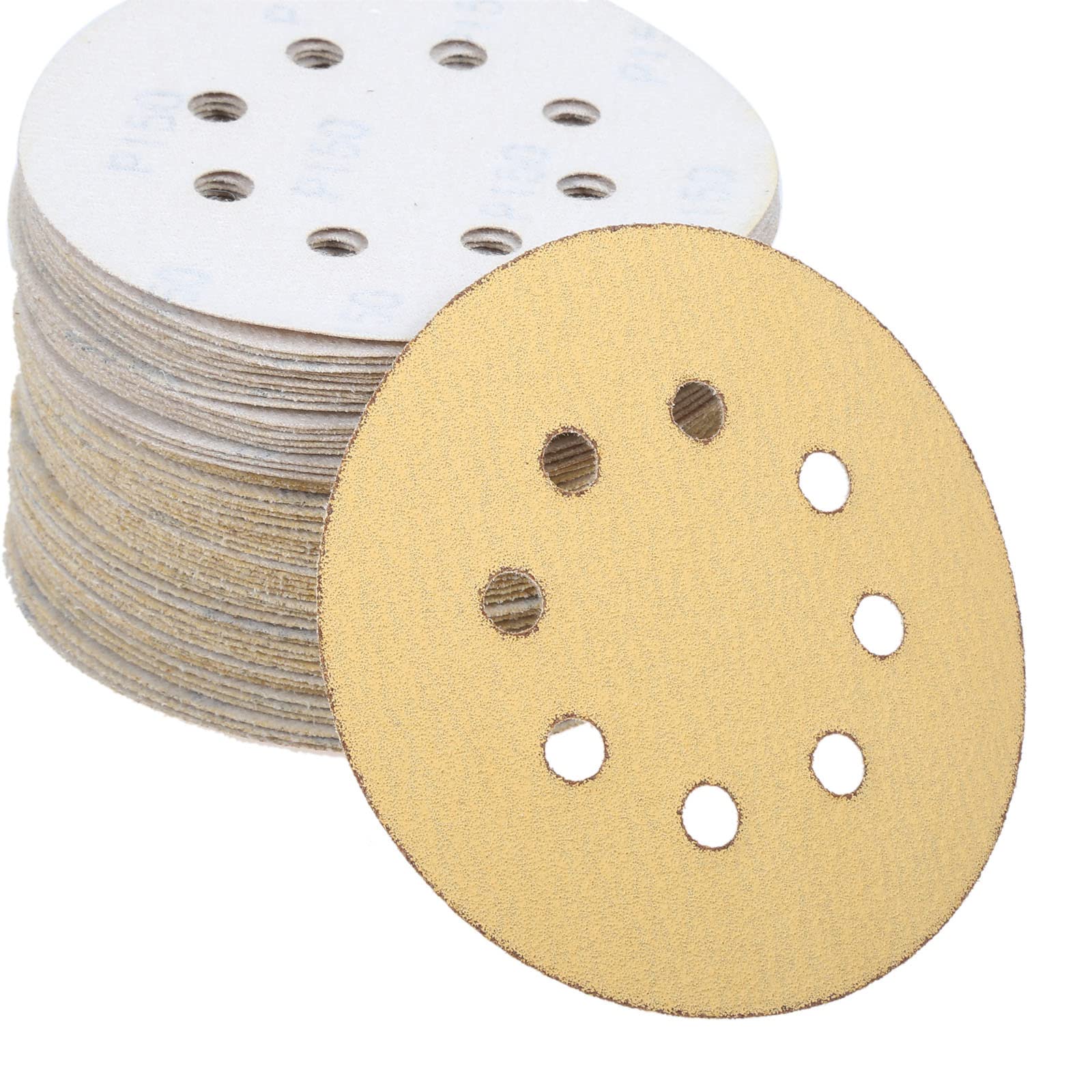 100pc 5 Pollici 125mm Dischi Abrasivi Rotondi Foglio Di Lucidatura Carta Vetrata Levigatura Tampone Per Lucidatura 60 80 120 150 220 Utensile Abrasivo A Grana