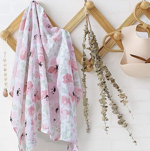 Miniatura 9 de Little Grape Land Mantas de muselina para envolver bebés, mantas de muselina 100% algodón, mantas de tamaño grande para bebés, mantas suaves y