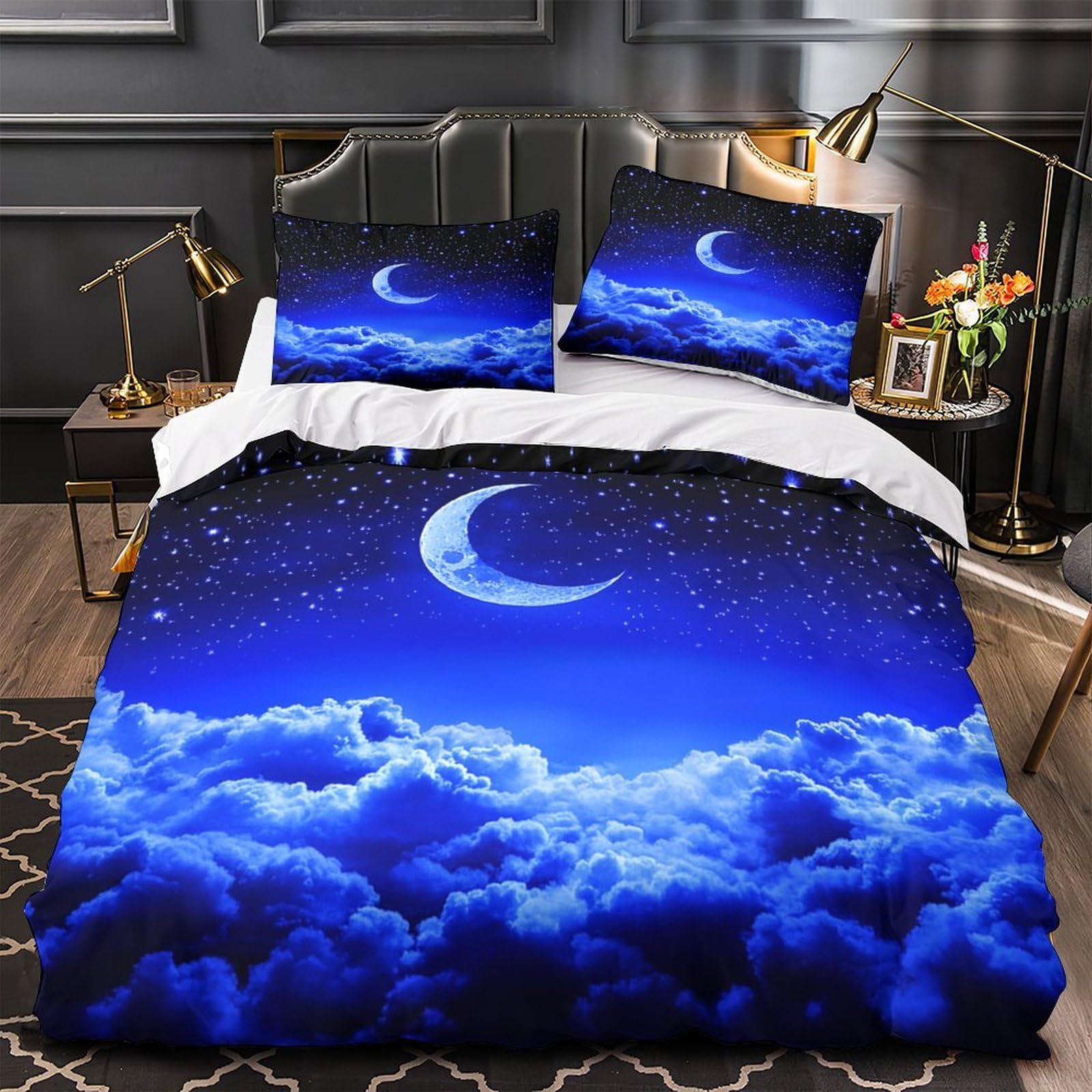 Housse de Couette Ciel Nocturne 3D pour Chambre Ado et Adulte
