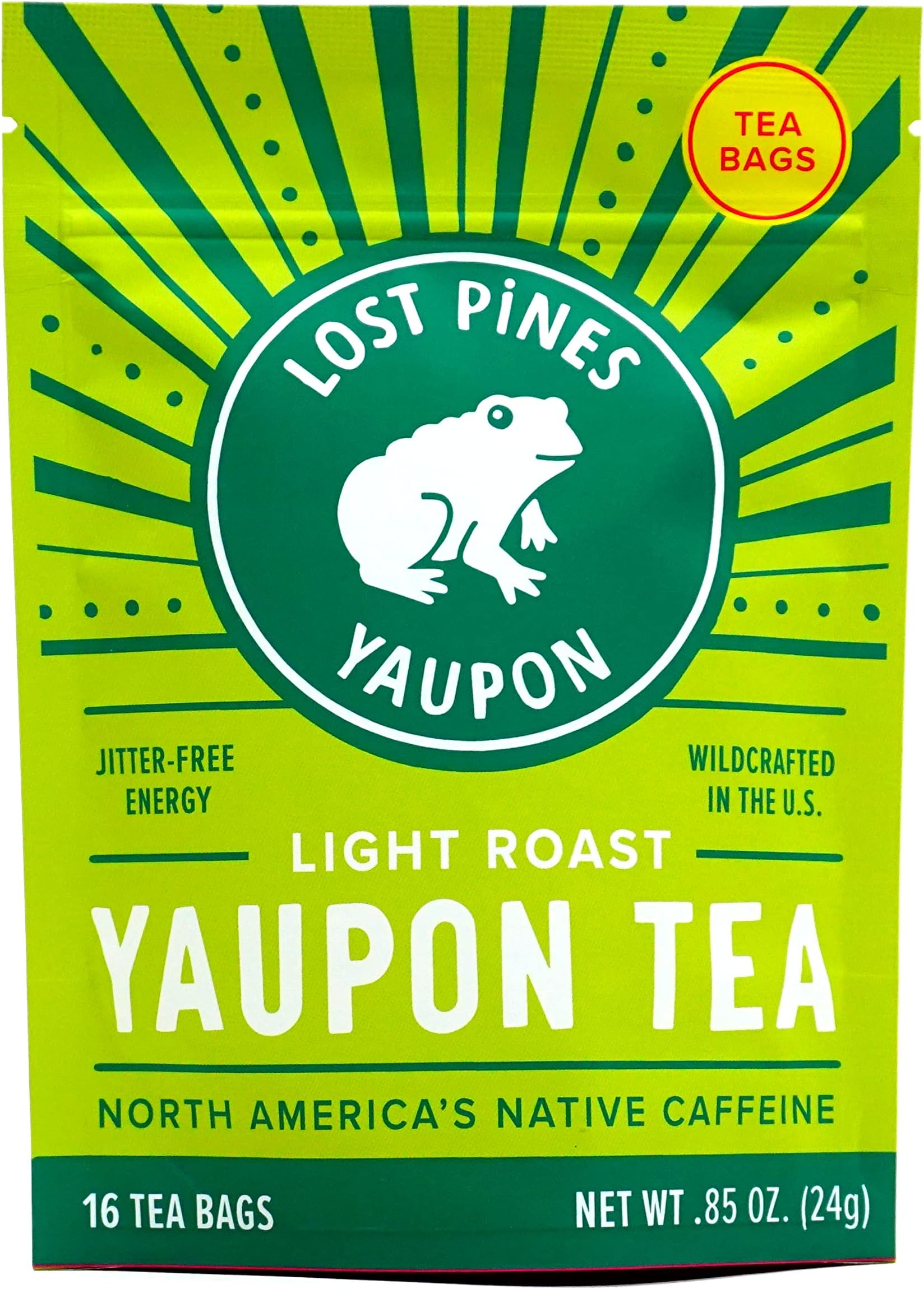 Yaupon Tea - 16 Tea Bags - Light Roast - Lost Pines Yaupon Tea - Sustainably wild harvested yaupon, the only caffeinated plant native to North America.