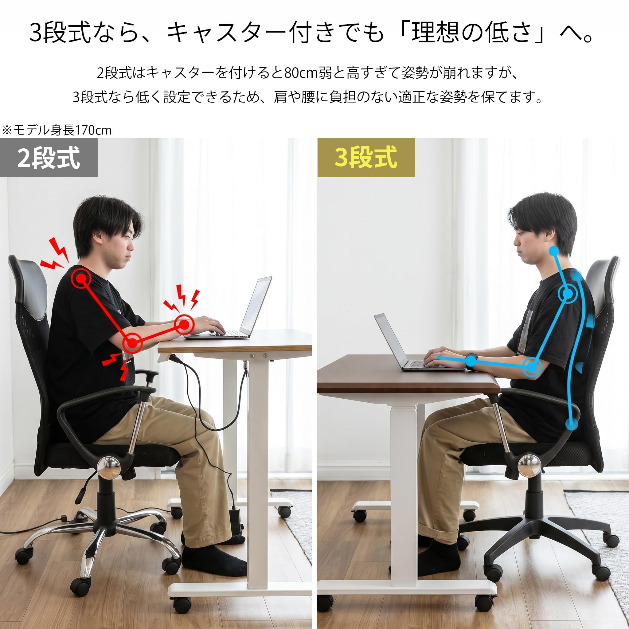 Amazon | JUNOOT 電動昇降デスク 5年保証 5月31日まで返品可 耐荷重