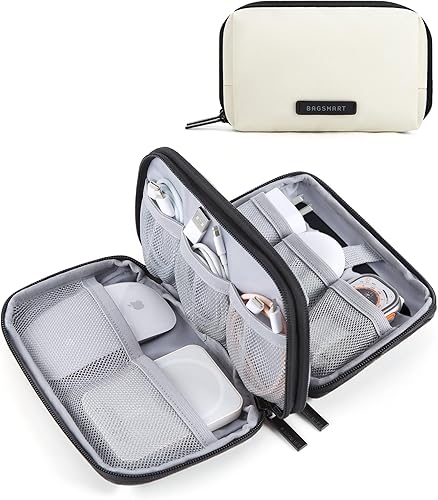 Miniatura 8 de BAGSMART Organizador de artículos electrónicos, estuche de viaje, cable de cargador de cable, bolsa organizadora de tecnología para accesorios de