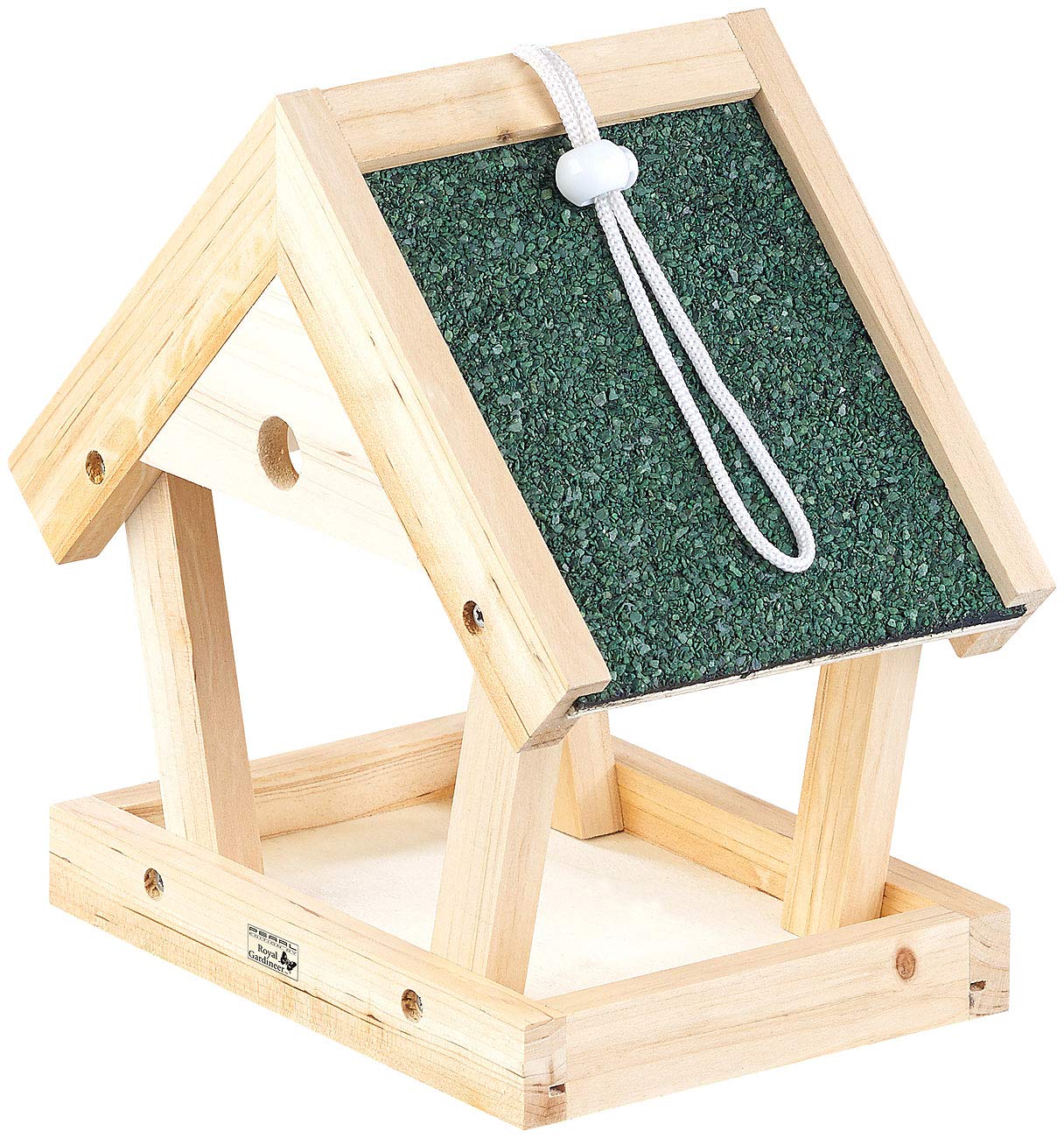 Royal Gardineer Vogelhaus-Bausatz Kinder: 4er-Set Vogel-Futterhaus-Bausätze aus Echtholz, zum Aufhängen (Echtholz Vogelhaus Bausatz, zum Selberbauen, Spielzeug)
