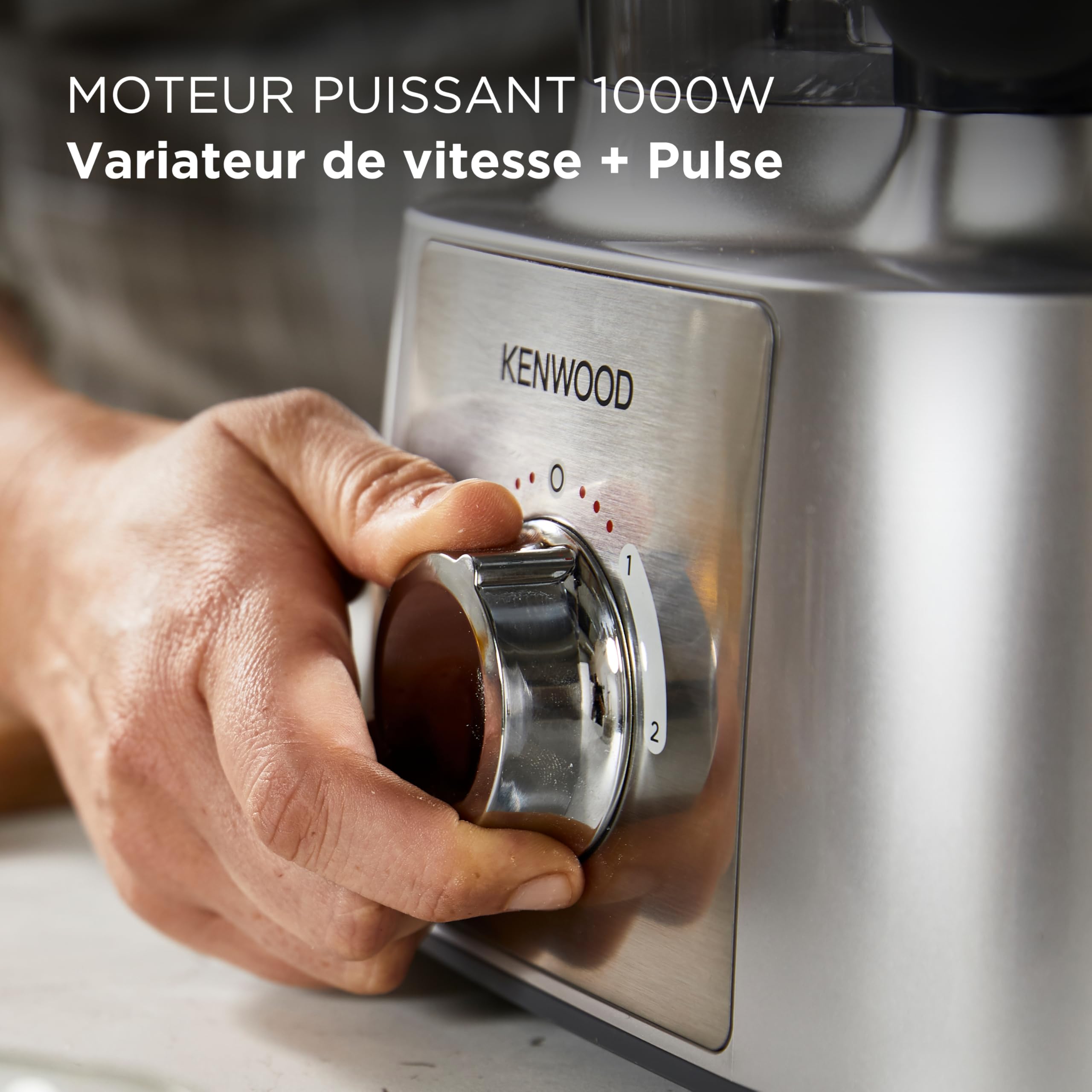 Kenwood MultiPro Express FDP65.820SI, Robot de Cuisine Multifonction avec Large Gamme d'Accessoires, Bol d'une Capacité de 3 L, 2 Vitesses Plus Pulse, 1000W, Argent