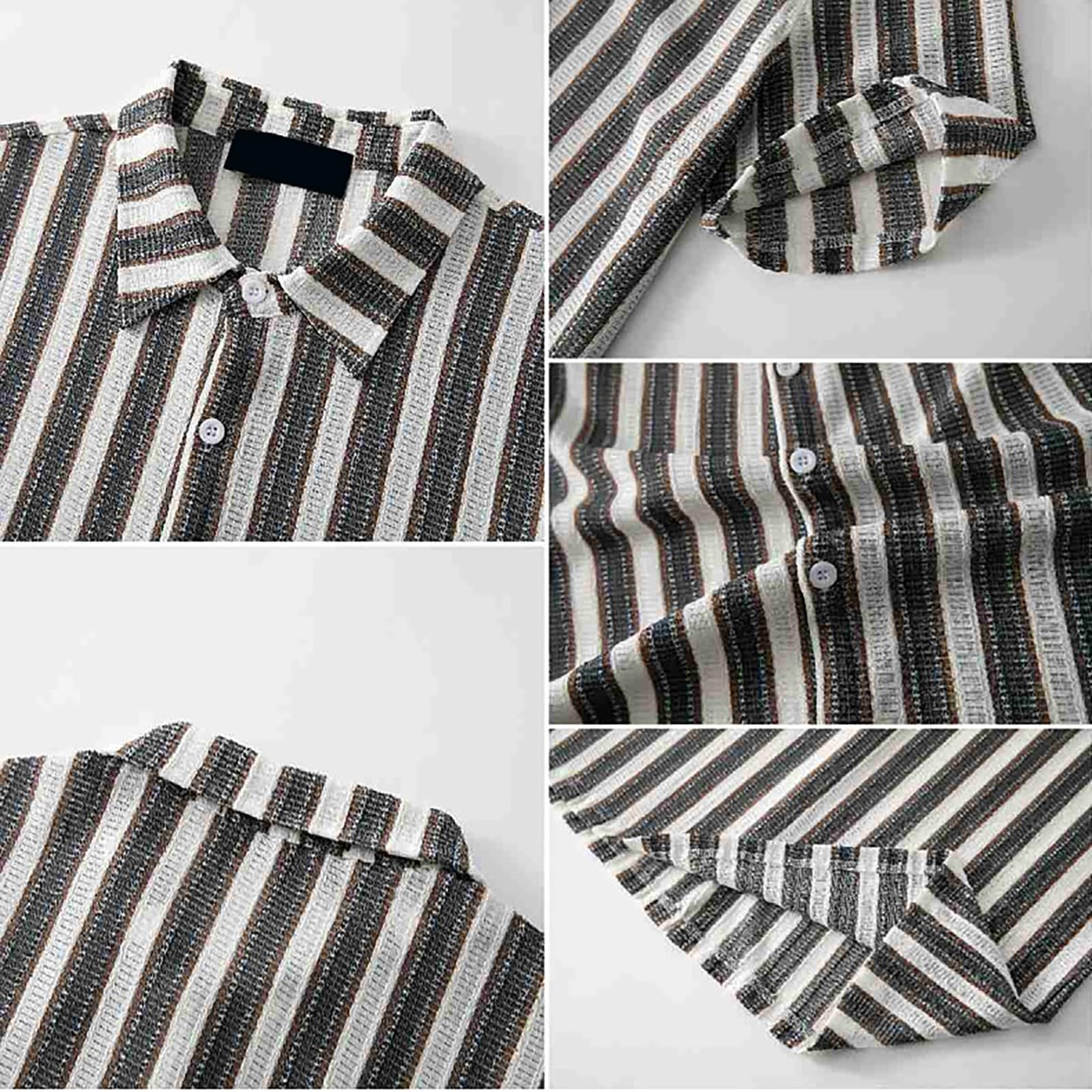 Hombre Camisetas Lino Camisa de Verano Manga Corta Regular Fit Respirablecamisas de Lino hombreCmodo y Transpirable