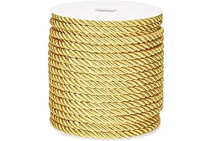 jijAcraft Gold Rope Ribbon for Crafting and Decor