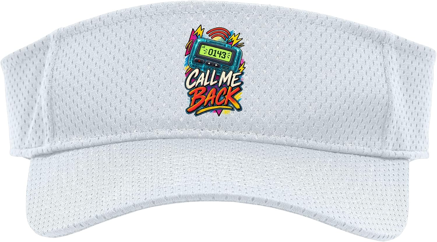 Retro Pager 0143 Beeper Call me Back 90s Nostalgia Sport Sun Visor