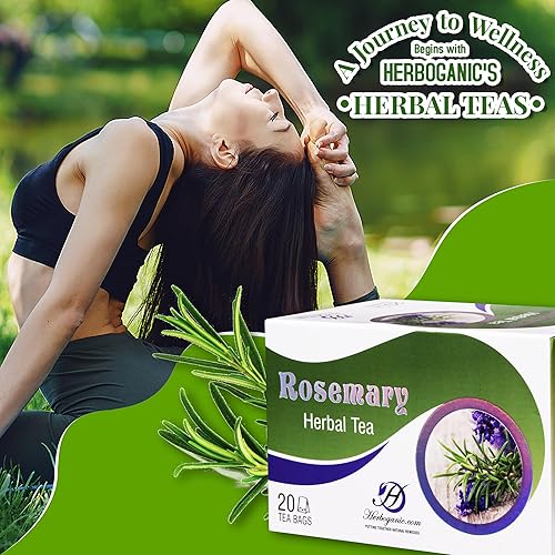 Miniatura 7 de HERBOGANIC Té de hierbas de romero - Apoyo a la digestión y refuerzo inmunológico  Mezcla refrescante y deliciosa  Ingredientes naturales  20 bolsas