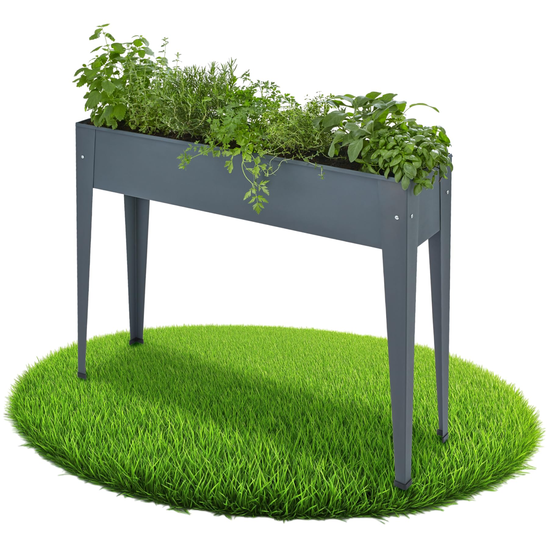 en.casa] Aiuola Rialzata per Terrazzo (LxPxA) 125x40x75cm Fioriera Alta, Portapiante per